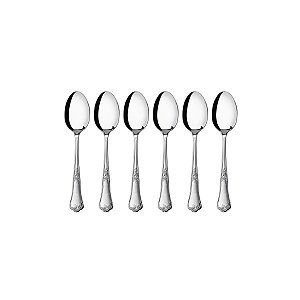 Kit 6 Colheres de Chá Hercules Classique Aço Inox 493-007P