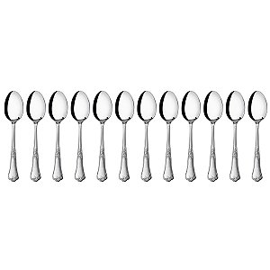 Kit 12 Colheres de Chá Hercules Classique Aço Inox 493-007P