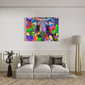 Quadro Canvas Gorila Colorido