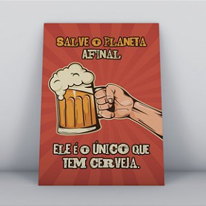 Quadro Canvas Planeta da Cerveja
