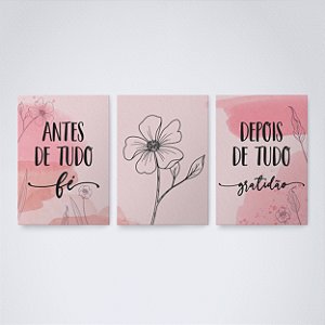 Trio Quadro Canvas Antes e Depois