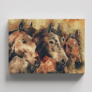 Quadro Canvas Trio de Cavalos