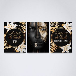 Trio Quadro Canvas Antes Depois P&D