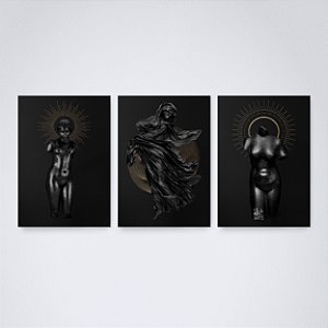 Trio Quadro Canvas Musa de Ferro