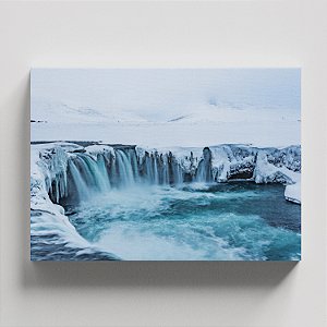 Quadro Canvas Cachoeira Gelo