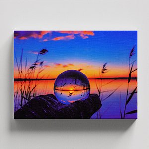 Quadro Canvas Por do Sol Cristal