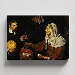 Quadro Canvas Old Woman Frying Eggs
