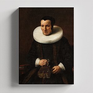 Quadro Canvas An Old Lady with a Book