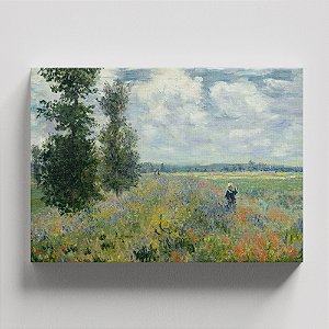 Quadro Canvas Campos de papoula em Argenteuil