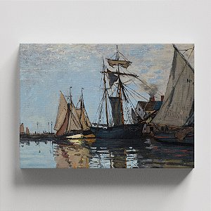 Quadro Canvas Boats in the Port of Honfleur