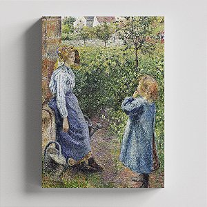 Quadro Canvas Young Woman and Child at the Well
