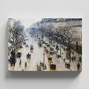 Quadro Canvas Boulevard Montmartre Manhã de Inverno