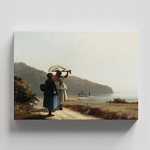Quadro Canvas Two Women Chatting by the Sea, St. Thomas