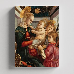 Quadro Canvas Madonna and Child with Angels
