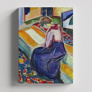 Quadro Canvas Woman Seated on a Couch