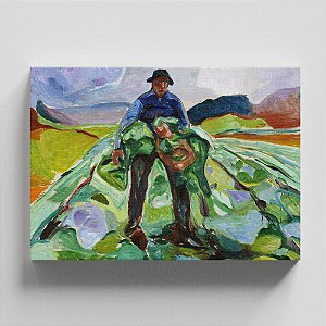 Quadro Canvas Man in the Cabbage Field