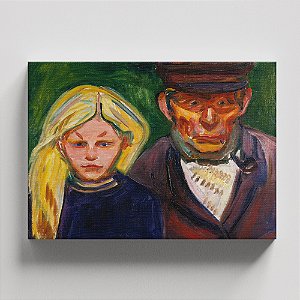 Quadro Canvas Old Fisherman and his Daughter