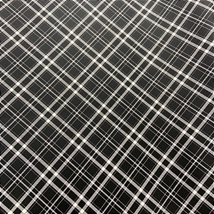 Sintético Emborrachado Xadrez Preto e Branco 50cm