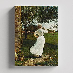 Quadro Canvas The Dinner Horn (Blowing the Horn at Seaside)