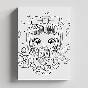 Quadro Canvas para Pintura Lollipop