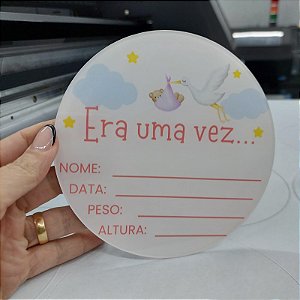 Placa Bebê - Dados Nascimento