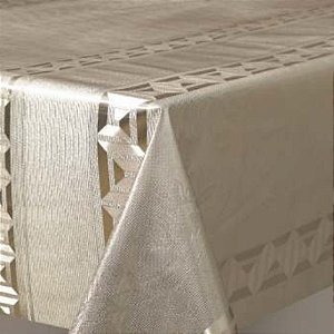 Toalha de Mesa Metalizada Dourada Brilho Clássico - Kapazi