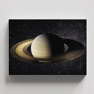 Quadro Canvas Planeta Saturno 30cmX45cm Borda Infinita CHASSI 2cm OUTLET