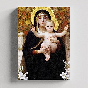 Quadro Canvas La Virgen de los Lirio 40cmX60cm Borda Infinita CHASSI 2cm OUTLET