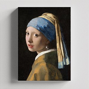 Quadro Canvas Girl with a Pearl 40cmX60cm Borda Infinita CHASSI 2cm OUTLET