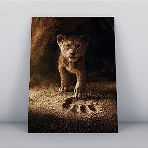 Quadro Canvas Leão Filhote 60cmX90cm Borda Infinita CHASSI 2cm OUTLET