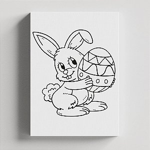 Quadro Canvas para Pintura Páscoa 15x20cm (Vários Modelos)