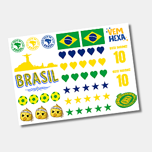 DTF UV Tamanho A5 (21x15cm) - Copa do Mundo
