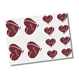 DTF UV Tamanho A5 (21x15cm) - Love