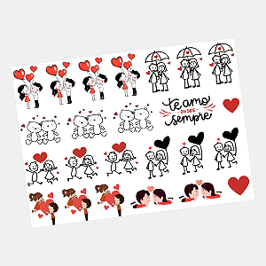 DTF UV Tamanho A5 (21x15cm) - Casal