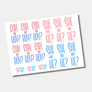 DTF UV Tamanho A5 (21x15cm) - Chá Revelação