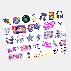 DTF UV Tamanho A5 (21x15cm) - Kpop