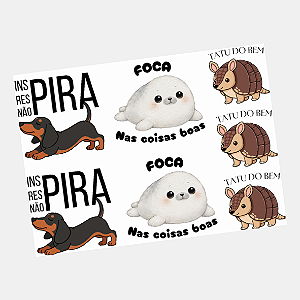 DTF UV Tamanho A5 (21x15cm) - Frases Engraçadas