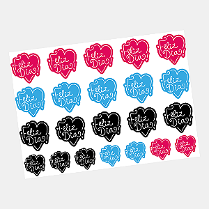 DTF UV Tamanho A5 (21x15cm) - Feliz Dia