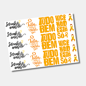 DTF UV Tamanho A5 (21x15cm) - Setembro Amarelo