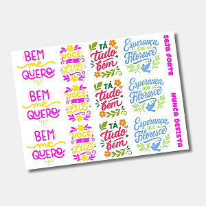 DTF UV Tamanho A5 (21x15cm) - Frases Motivacionais 2
