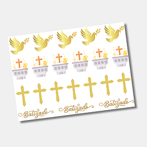 DTF UV Tamanho A5 (21x15cm) - Batizado