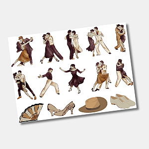 DTF UV Tamanho A5 (21x15cm) - Dança de Salão