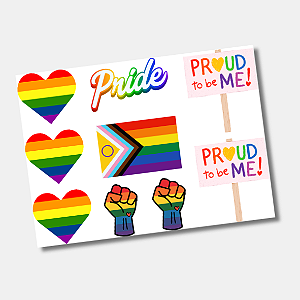 DTF UV Tamanho A5 (21x15cm) - Pride