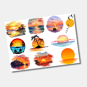 DTF UV Tamanho A5 (21x15cm) - Sunset