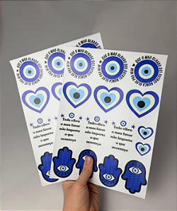 Adesivos Stickers Olho Grego - 30 unidades