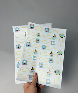 Adesivos Stickers Etiqueta Escolar - 42 unidades