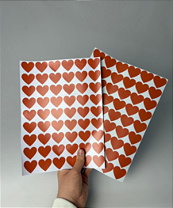Adesivos Stickers Corações - 108 unidades