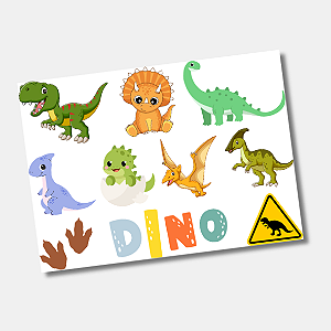 DTF UV Tamanho A5 (21x15cm) - Dino