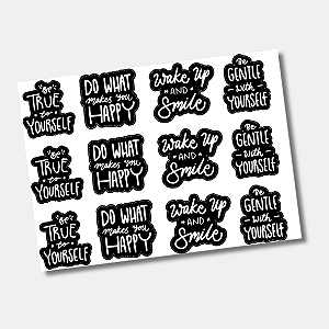 DTF UV Tamanho A5 (21x15cm) - Frases Motivacionais Inglês 5