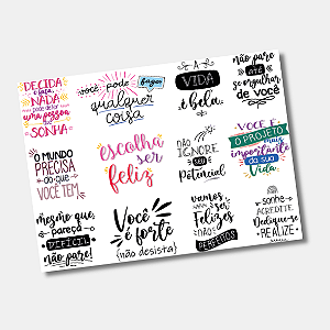 DTF UV Tamanho A5 (21x15cm) - Frases Motivacionais 7